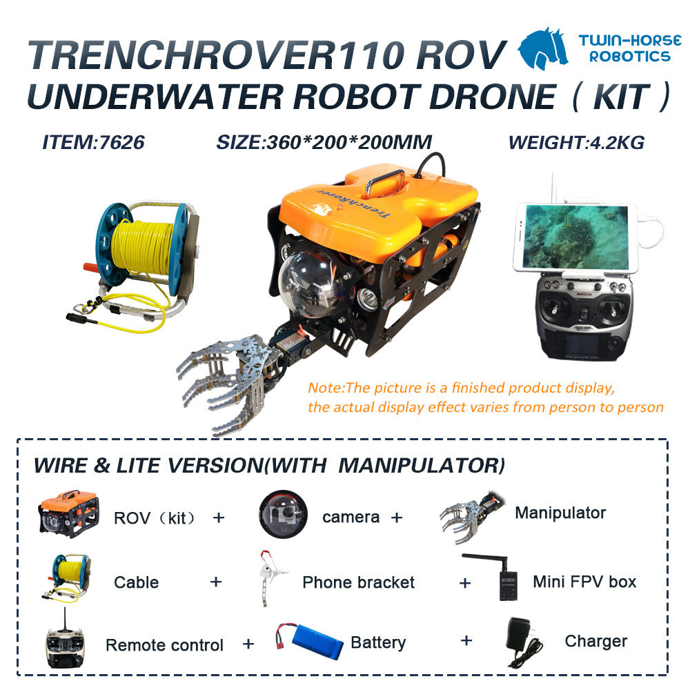 TRENCHROVER 110 ROV UNDERWATER ROBOT DRONE (KIT) Max depth 30M