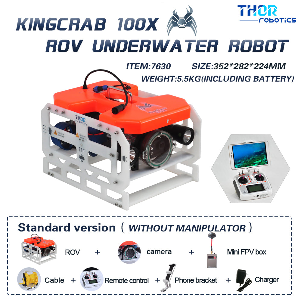 Kingcrab ROV Underwater Robot 100X RTR Version with FPV and Camera 50M Max Depth