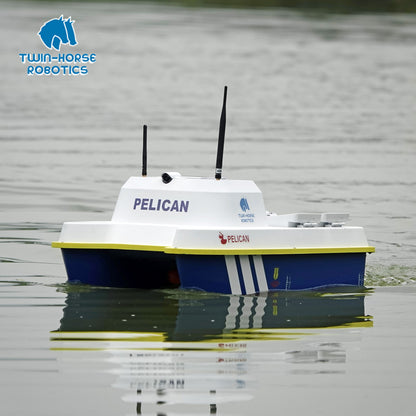 "PELICAN" Remote Control Fishing Bait Boat With Cameras And Sonar, 4 Hoppers USV